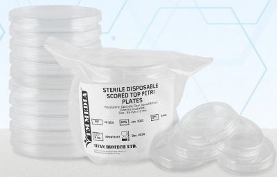 TM Media STERILE DISPOSABLE PETRI PLATES | Polystyrene, Optically Clear, Clean Room | Size : 90 mm Diameter x 15 mm